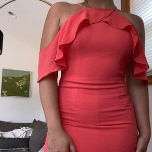 Beautiful Coral event cocktail dress